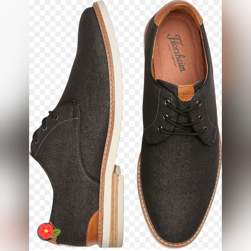 Florsheim Highland Canvas Plain Toe Oxford in Black  8.5